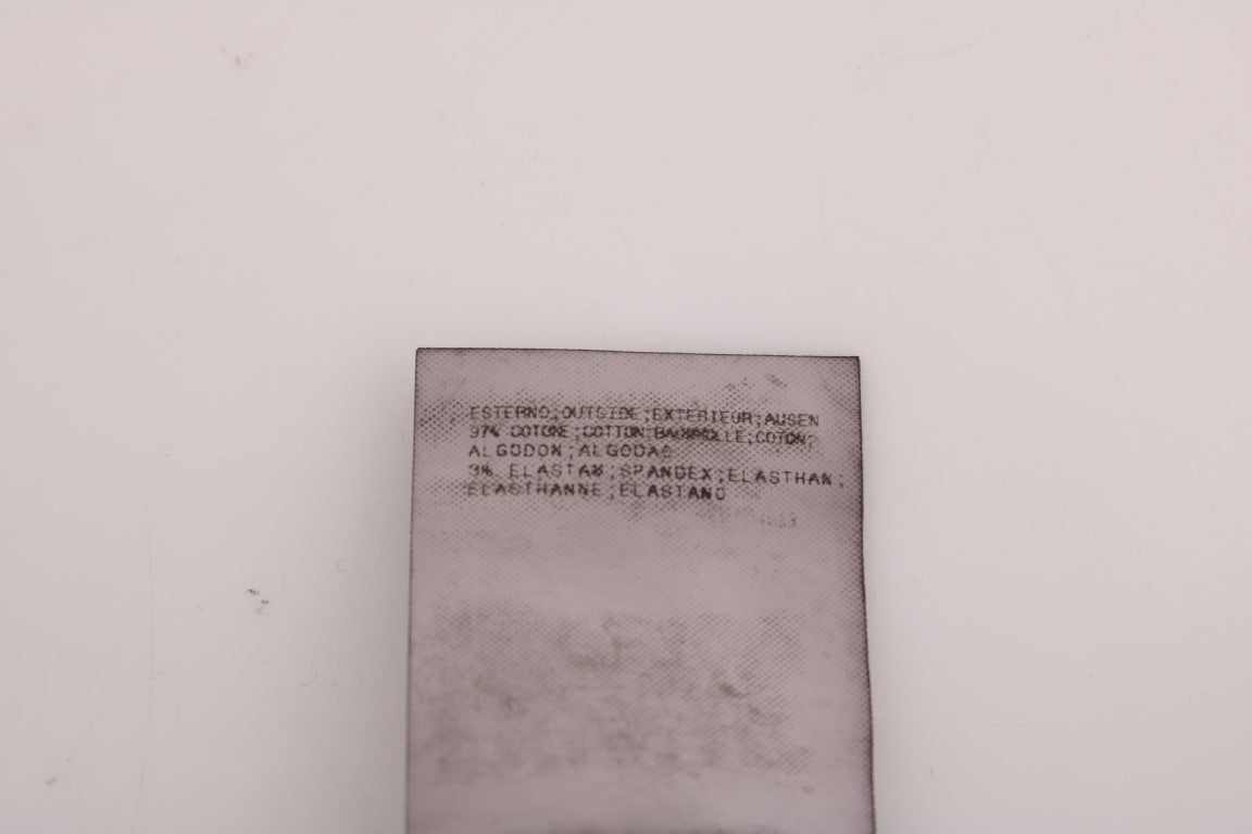 Costume National Black Slim Fit Cotton Stretch Pants